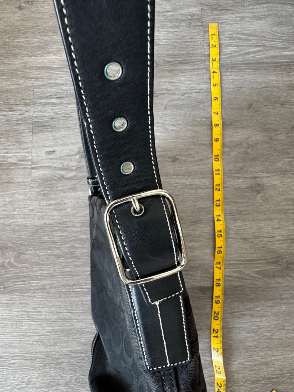 Coach Black Signature Jacquard Logo Shoulder Bucket Bag - Picture 9 of 12